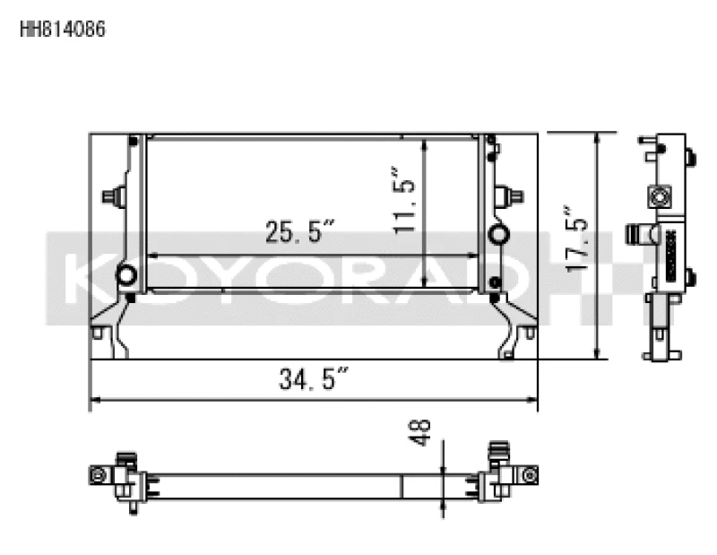 Koyo 22-26 Hyundai Elantra N All Aluminum Radiator