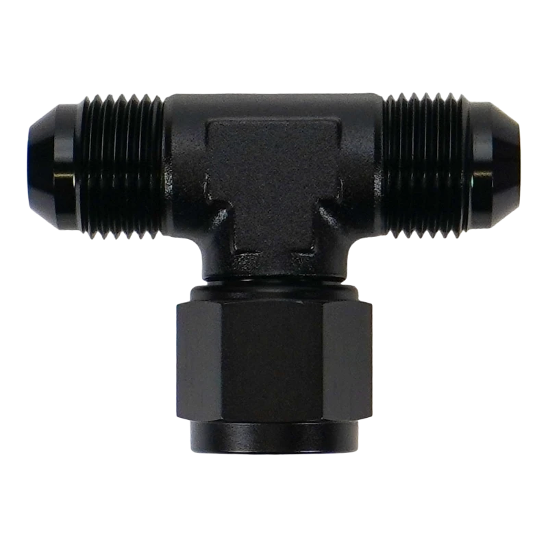 DeatschWerks 8AN Male Flare to Female Flare Swivel Tee auf 90 Grad