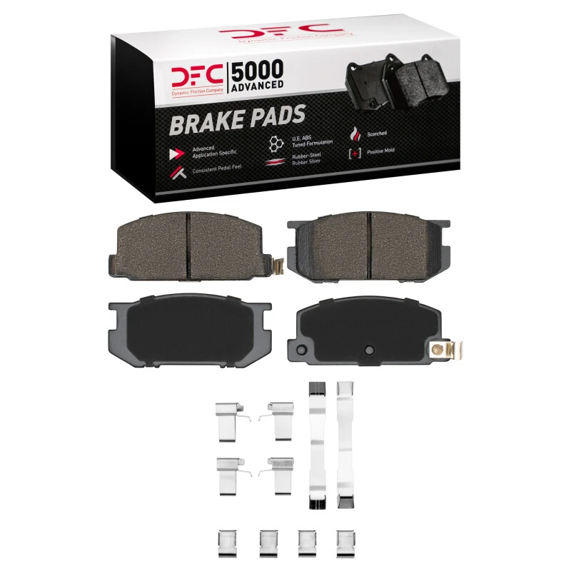 DFC 80-89 Subaru GL Front 5000 Advanced Semi Metallic Brake Pads and Hardware Kit