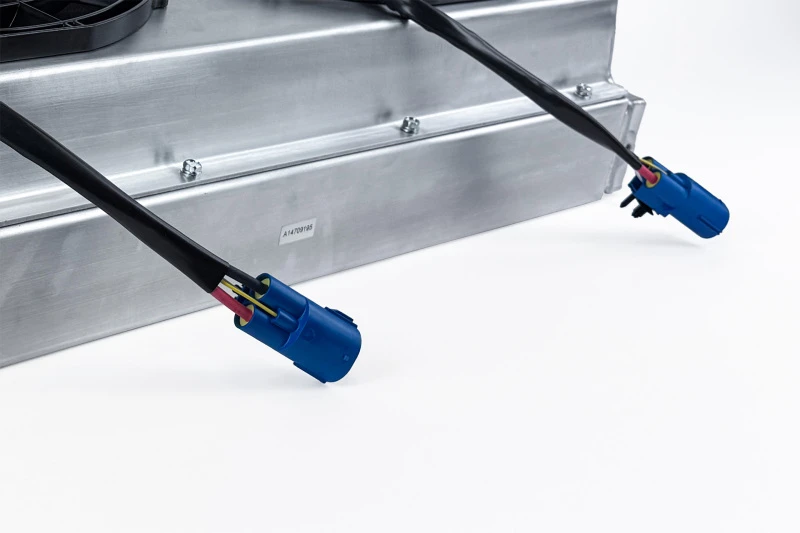 CSF Motorsport Radiator with Shroud - 14in SPAL Brushless Fans - Harnesses
