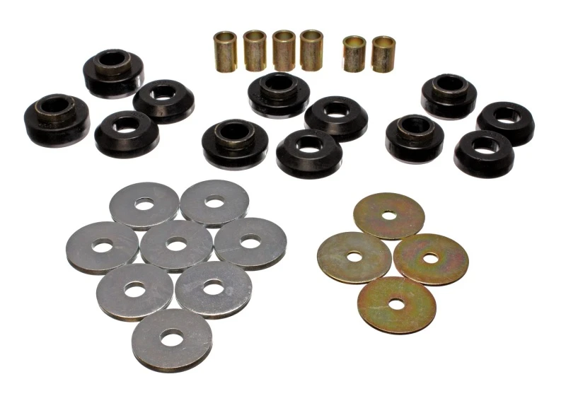Energy Suspension 75-79 Chevrolet Nova / Chevy II Schwarzes Karosseriemontageset