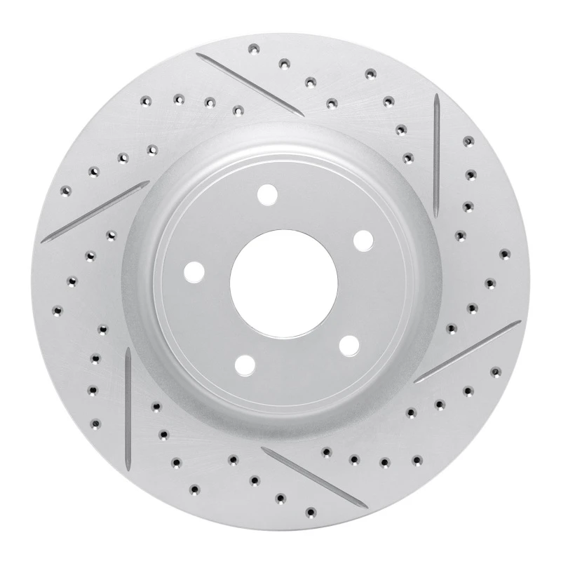 DFC 14-19 Nissan Rogue Front Right Drilled & Slotted Geoperformance Rotor