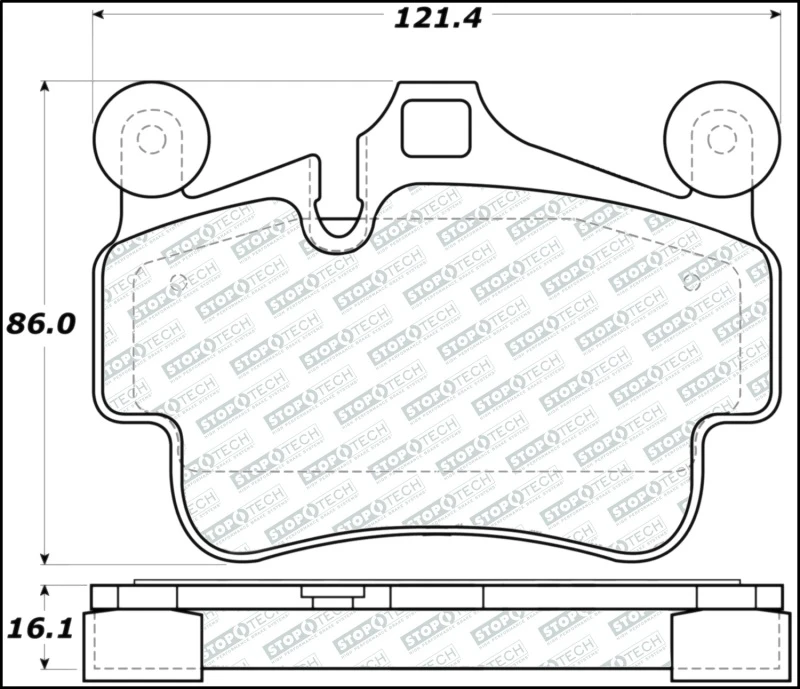 stoptech_305.11350-6794ed982696b StopTech Street Select 17-18 Porsche 718 Boxster/Cayman (w/Ceramic Brakes) Front Brake Pads