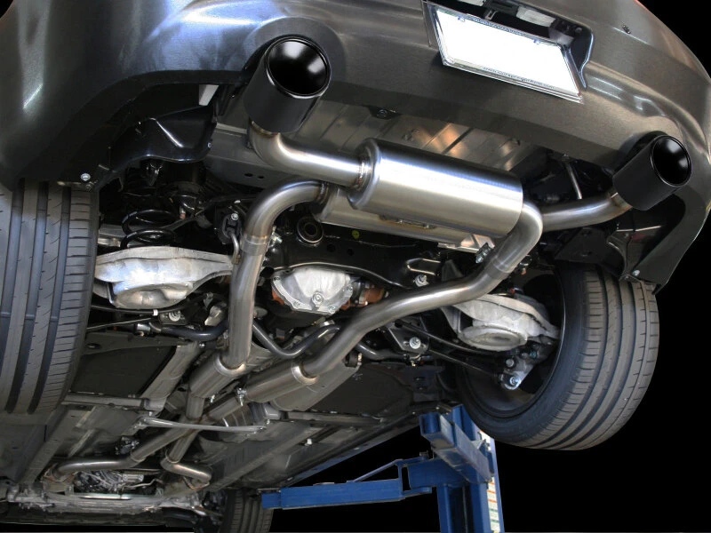 aFe Takeda 2-1/2 Zoll 304 SS Kat-Back Abgasanlage Infiniti G37 08-13/Q60 14-15 V6-3.7 mit schwarzen Endrohren