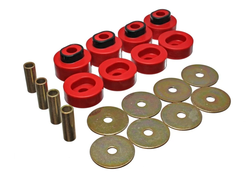 Energy Suspension 73-79 Chrysler RWD B-Body (Charger/GTX/Roadrunner/Superbee) Rote Karosserie-Montagesatz