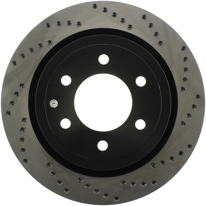 StopTech 2019 Ford Raptor w/ Electronic Parking Brake Sport Cross Drilled Left Rear Rotor
