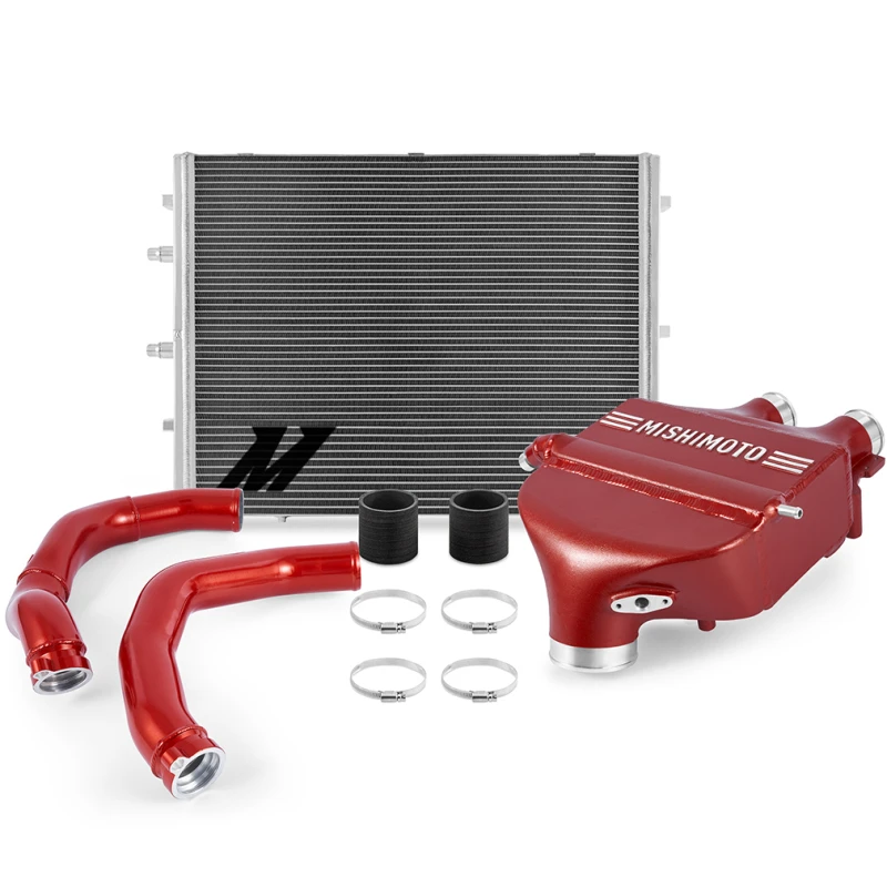 Mishimoto 15-20 BMW F8X M3/M4 Leistungsluft-Wasser-Ladeluftkühler Power Pack - Sakhir Orange
