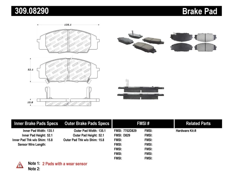 stoptech_309.08290-6794f380486ac StopTech Performance 00-09 S2000/06+ Civic Si/02-06 RSX-S (non base) Front Brake Pads