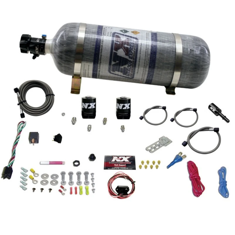 nitrous-express_20918-12-6794314f299c0 Nitrous Express Dodge Hemi/SRT8 Einzelne Düse Fly By Wire Nitrous Kit (35-150PS) mit Komposit-Flasche