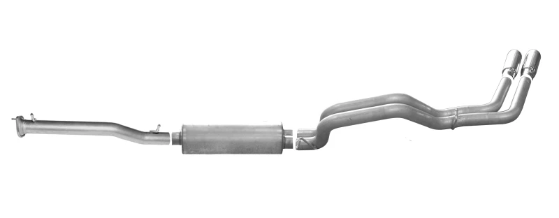 Gibson 15-19 GMC Sierra 2500 HD Basis 6.0L 3.5in/3in Kat-Back Dual Sport Auspuff - Edelstahl