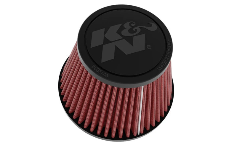 K&N Universaler Luftfilter mit Klemmverschluss 2 Zoll Flansch-Innendurchmesser 5-3/16 Zoll Basis 3-1/2 Zoll Oben 3-11/16 Zoll Höhe mit Belüftung