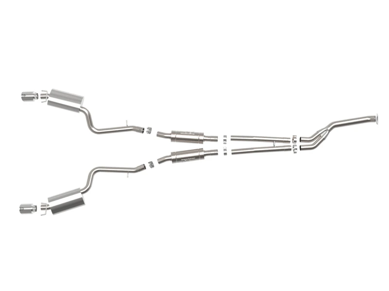 aFe POWER Takeda 16-17 Lexus IS200t L4-2.0L (t) 2,5 Zoll-3 Zoll 304 SS CB Auspuff mit polierter Spitze
