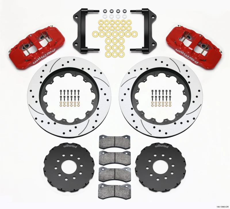 Wilwood AERO6 Vordere Bremse Kit 15,00 gebohrt rot 97-04 Corvette C5/Z06 05-13 C6