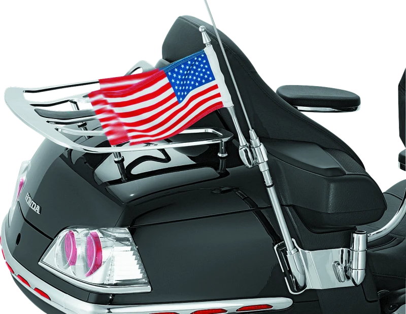 Kuryakyn Antennenfahnenhalter mit Flagge für 01-17 GL1800 Chrome