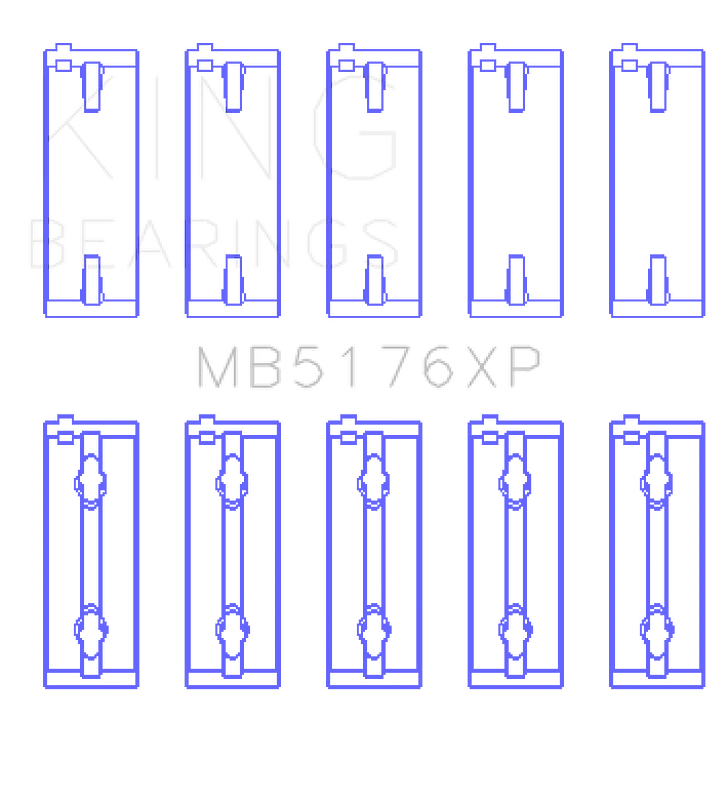 king-engine-bearings_MB5176XPSTDX-67936432a2e0c King Mitsuishi 4G91/4G92/4G93 16V (Größe STDX) Kurbelwellen-Hauptlager-Set