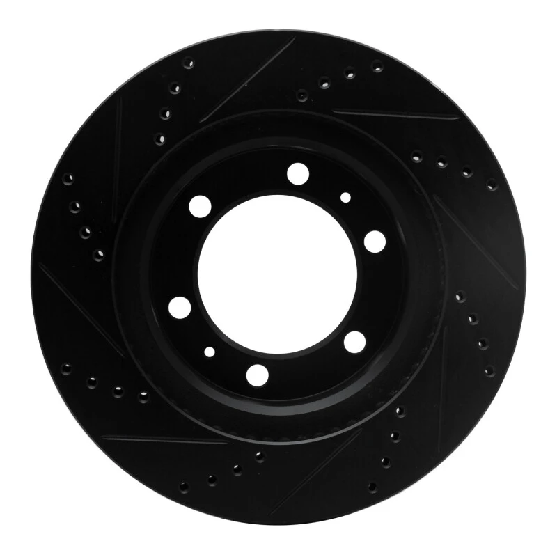 DFC 03-23 Toyota Tacoma Front Right Drilled & Slotted Black Brake Rotor