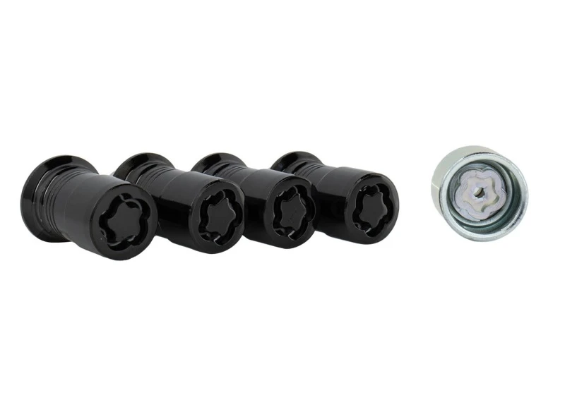 Ford Racing M14 x 1,5 schwarzes Sicherheitsradmuttern-Set - 4 Stück