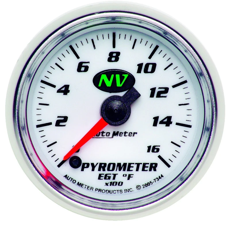 Autometer Pyrometer NV 52,4 mm 0-1600 Grad F Fortgeschrittenes digitales Schrittmotor-Pyrometer
