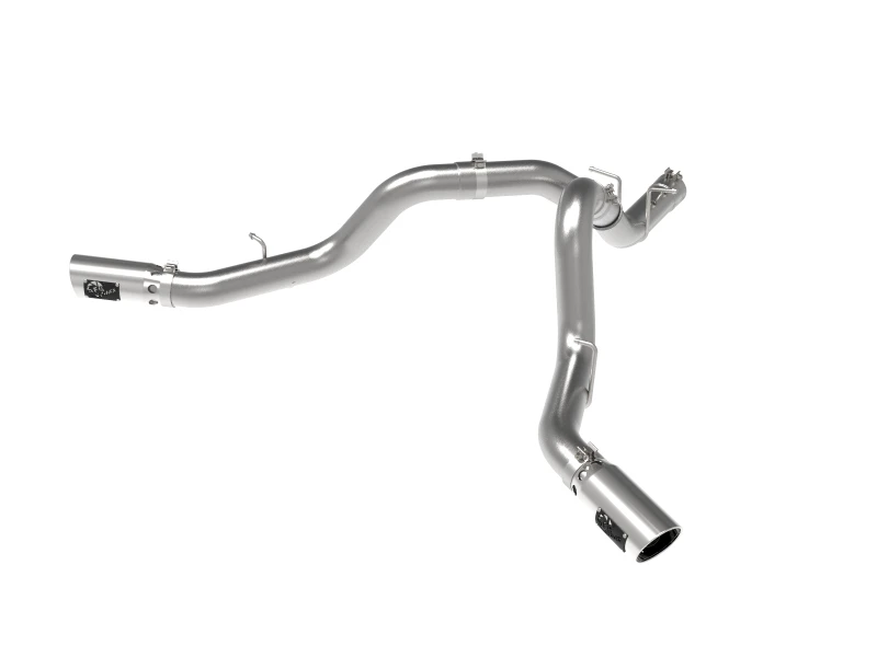 aFe Large Bore-HD 4in 409SS DPF-Back Auspuffsystem mit polierten Endstücken 20 GM Diesel Trucks V8-6.6L