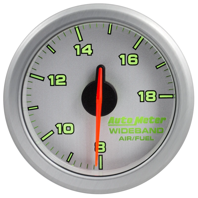 Autometer Airdrive 2-1/6 Zoll Weitband-Luft / Kraftstoff-Anzeige 10:1-17:1 ARF-Bereich - Silber