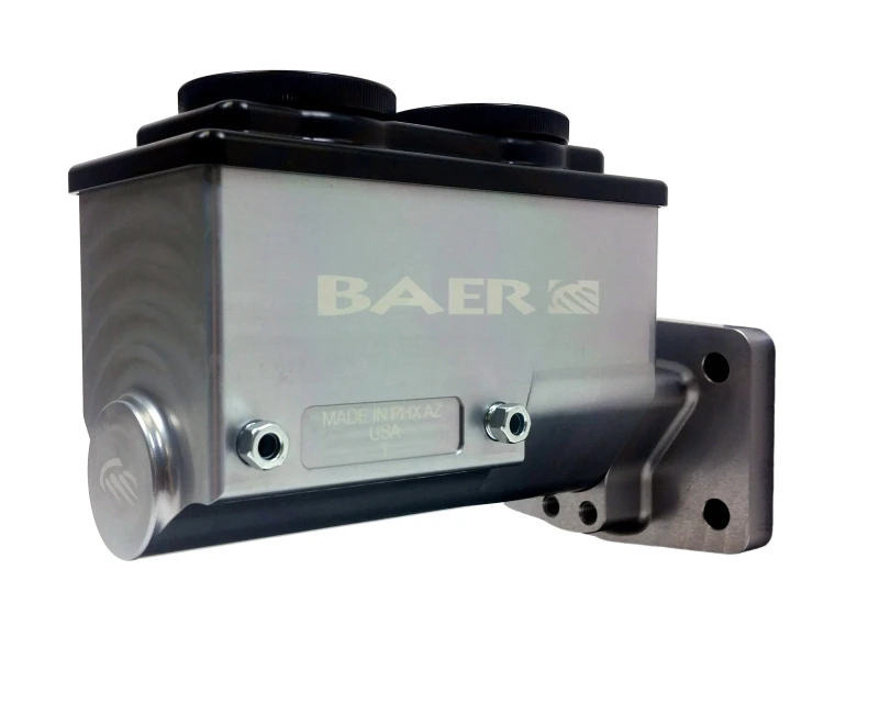Baer Brakes Mopar 1in Bore Remaster 4-Bolt Left Port Master Cylinder Assembly - Gray