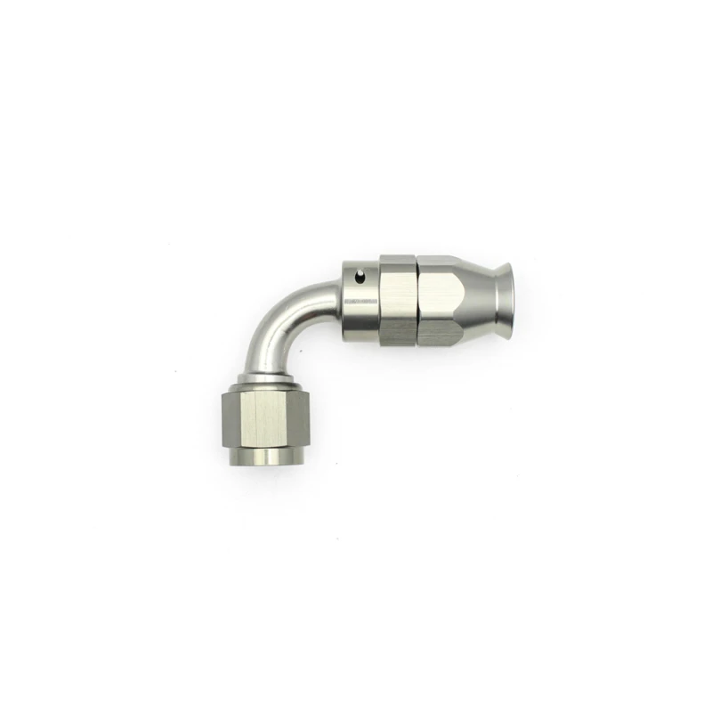 DeatschWerks 6AN Weibliche Schwenk-90-Grad-Schlauch-Endstück PTFE (Inkl. 1 Olive-Einsatz)
