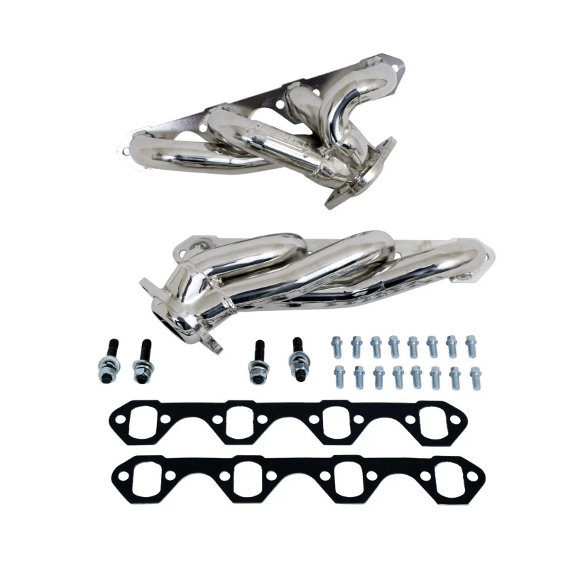 BBK 87-95 Ford F150 Truck 5.0 302 Kurze ungleiche Länge Auspuffkrümmer - 1-5/8 Silber Keramik