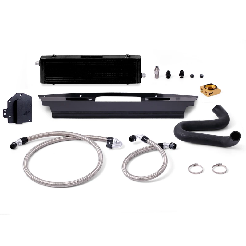 Mishimoto 15-17 Ford Mustang GT Rechtslenker Thermostatisches Öl-Kühler-Kit - Schwarz