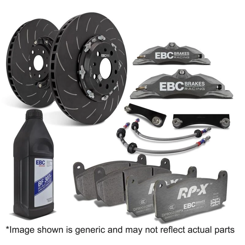 EBC Racing 07-15 Mini Clubman Cooper S R55 1.6T Anodized Apollo-4 330mm Rotors Front Big Brake Kit