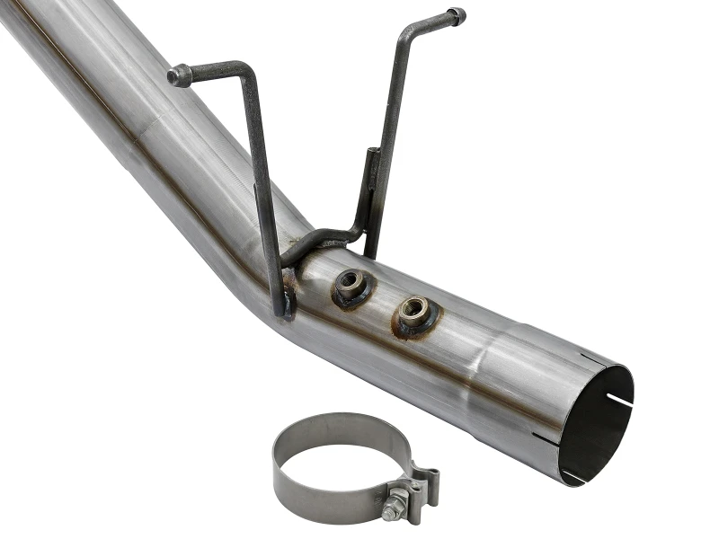 aFe Victory Series 4 Zoll 409-SS DPF-Back Auspuff mit Dual Black Tips 2017 GM Duramax V8-6.6L(td) L5P