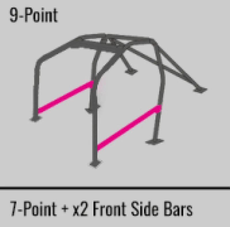 Cusco SFTY21 2-Passenger 9-Point BLK DASH-THROUGH Roll Cage für Subaru STi GRB 08-14