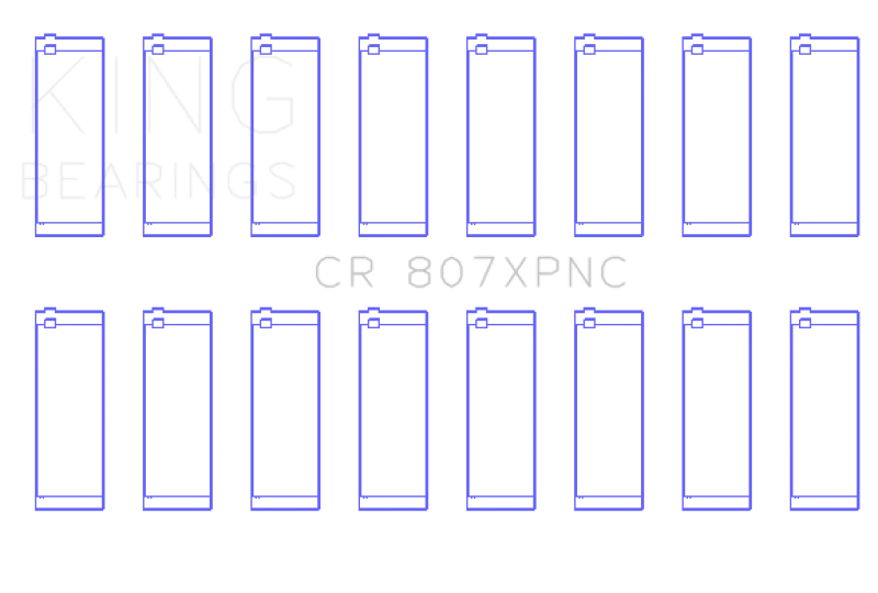 King Chevy Sbc 307ci and Gen III/IV Performance Rod Bearing Set (pMaxKote) - Size STD