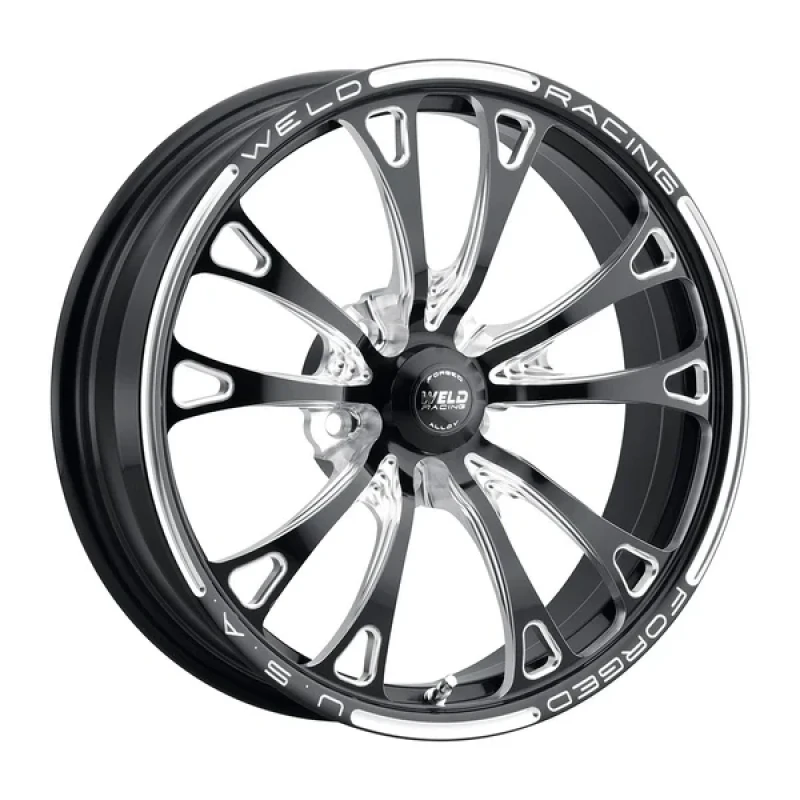 Weld V-Series 1-Piece 17x4.5 / 5x4.5 BP / 2.2in. BS Gloss Black Milled Wheel
