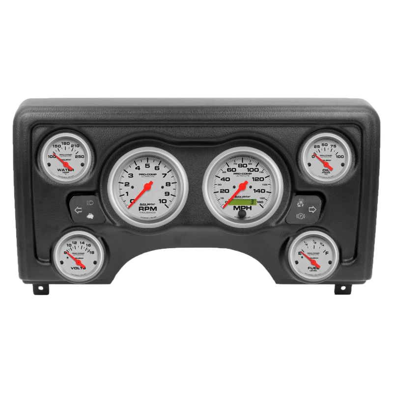 Autometer Ultra-Lite Direkt-Passendes Armaturenbrett-Kit 97-06 Jeep TJ (2 x 3-3/8in. / 4 x 2-1/16in.)
