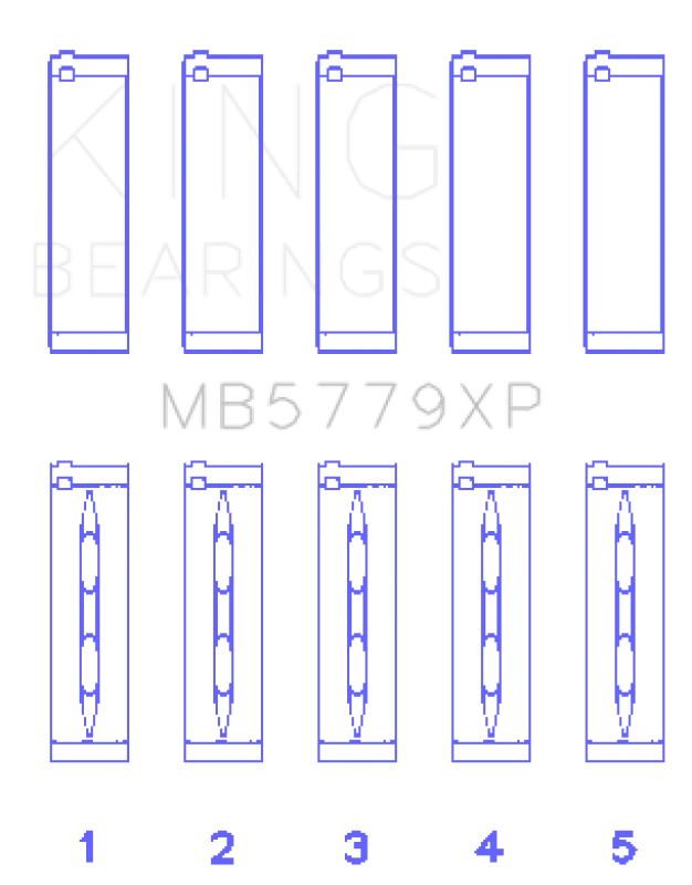 King Engine Bearings Audi CDAA/ CDHA/ CHHA/ CHHB/ CJXA/ CJXB Main Bearing Set