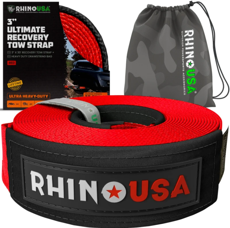 Rhino USA Ultimate Abschleppgurt 7,6 cm x 6 m - Rot