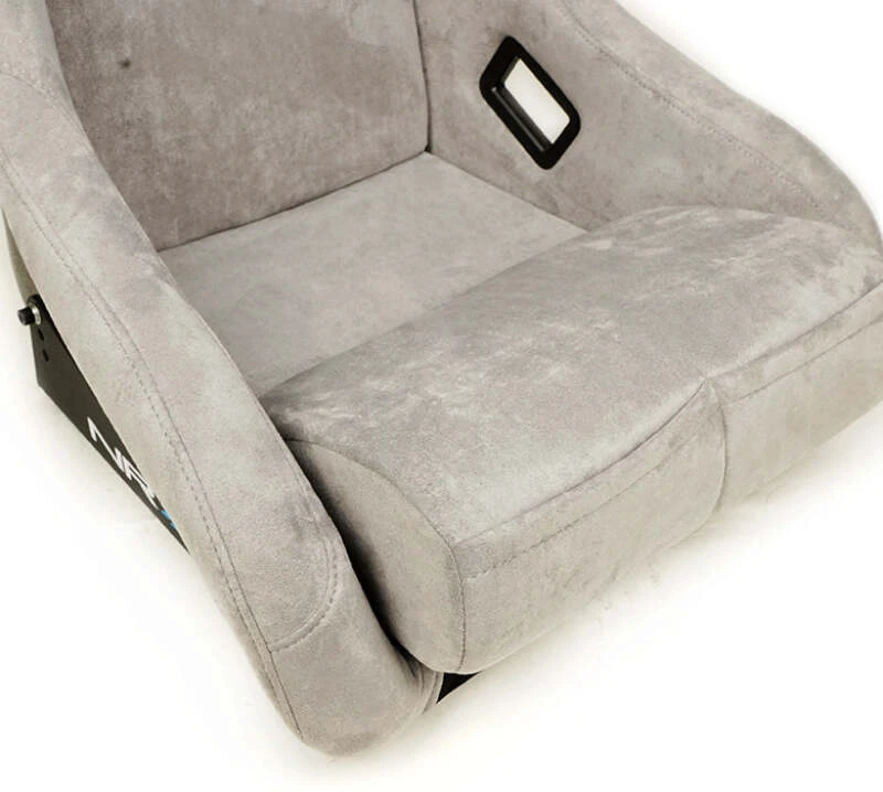NRG FRP Bucket Seat ULTRA Edition - Large (Grau Alcantara/Pearlized Back)
