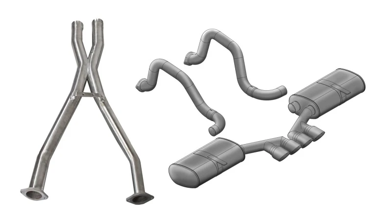 Corsa 97-04 Chevrolet Corvette (C5) 2.5in Sport Cat-Back Exhaust - 3.5in Tigershark Tips