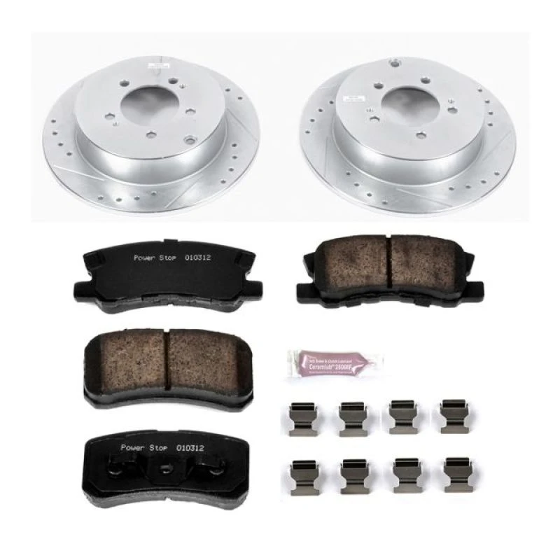 Power Stop Rear Z23 Evolution Sport Brake Kit for 09-15 Mitsubishi Lancer