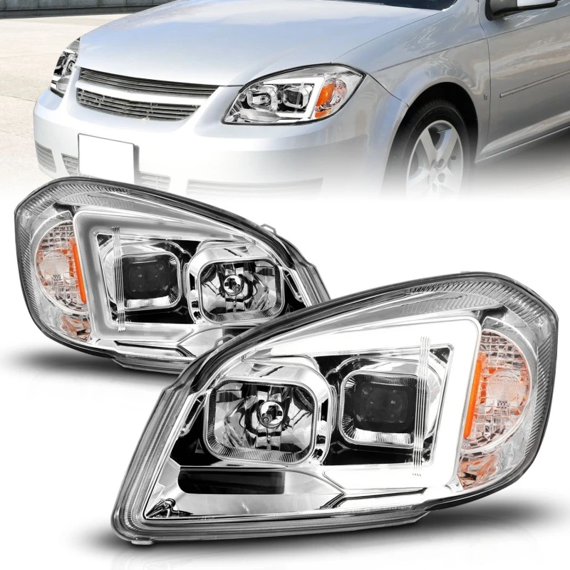 ANZO 05-10 Chevrolet Cobalt / 07-10 Pontiac G5 LED-Projektor-Scheinwerfer mit schwarzer Gehäuse