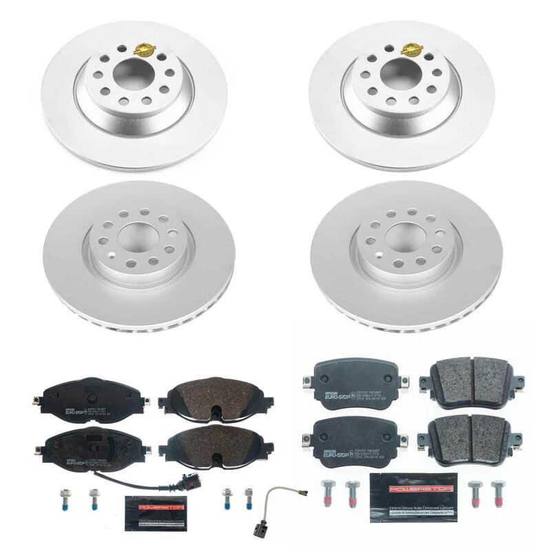 Power Stop 17-18 Volkswagen Golf Front & Rear Euro-Stop Brake Kit