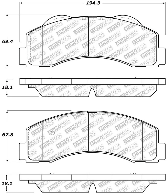 StopTech Street Select Brake Pads - Front/Rear