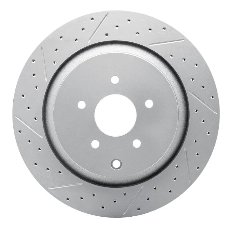 DFC 09-24 Infiniti M56 Rear Left Drilled & Slotted Geoperformance Rotor