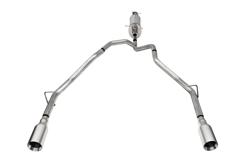 Corsa 2,5 Zoll Edelstahl Sport Kat-Back Dual Rear Exit 5,0 Zoll Polierte Spitze für 25-26 Ram