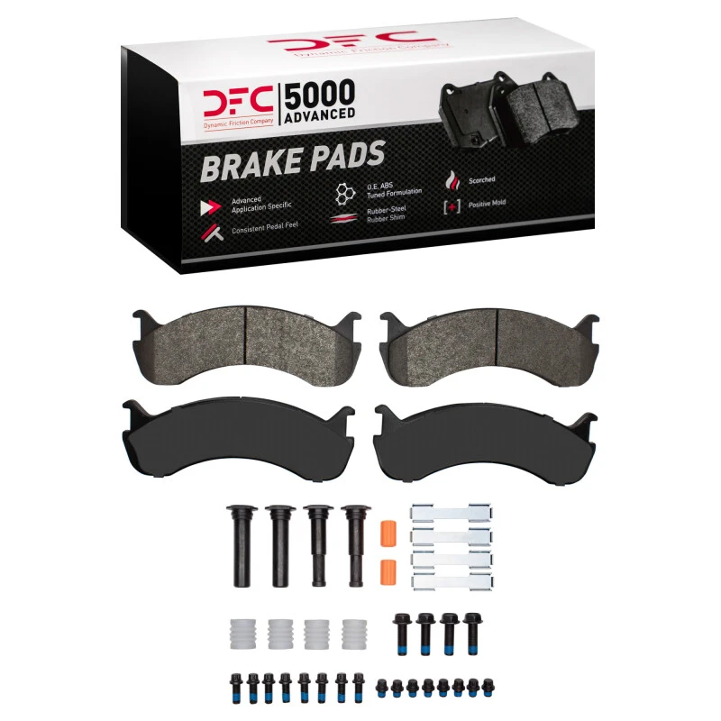 DFC 98-24 BEAVER MOTORCOACH CONTESSA Front/Rear 5000 Adv Semi Metallic Brake Pads & Hardware Kit