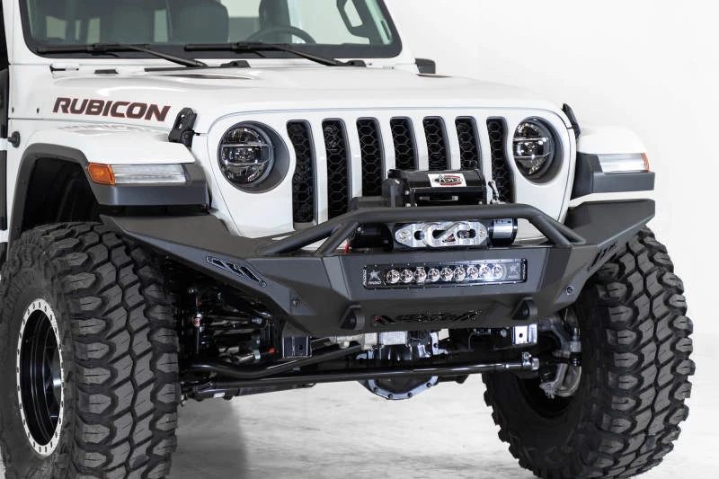 Stealth Fighter Front Bumper with Top Hoop & Winch Mount for 2020 Jeep Gladiator JT