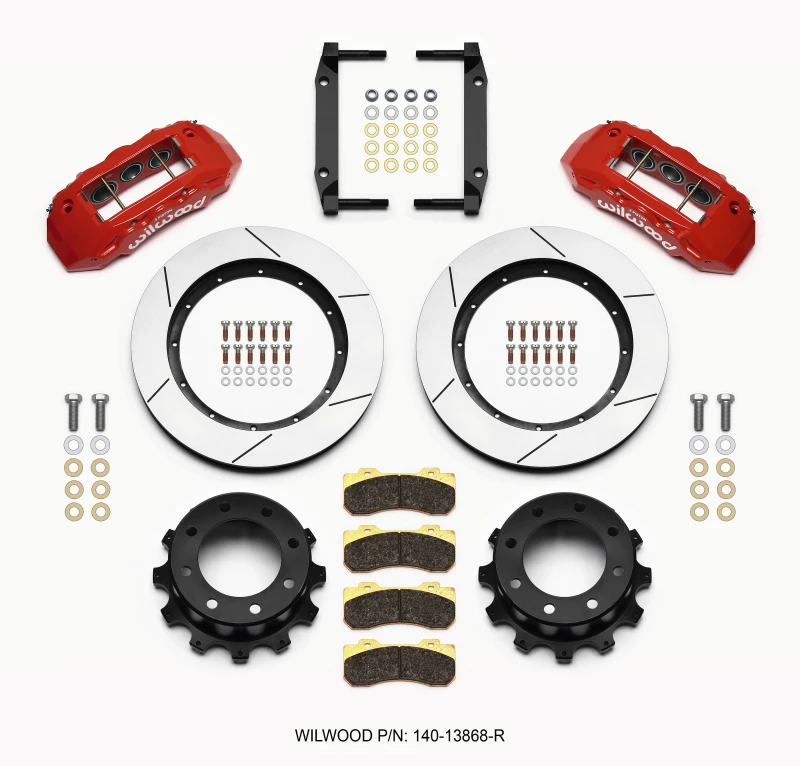 Wilwood TX6R Hinterrad-Kit 15,50 Zoll Rot 2005-2012 Ford F250/F350 4WD