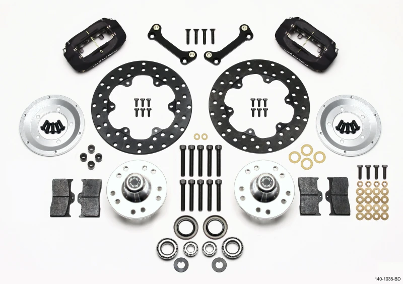 Wilwood Forged Dynalite Front Drag Kit Bohrer Rotor 82-92 Camaro/Firebird