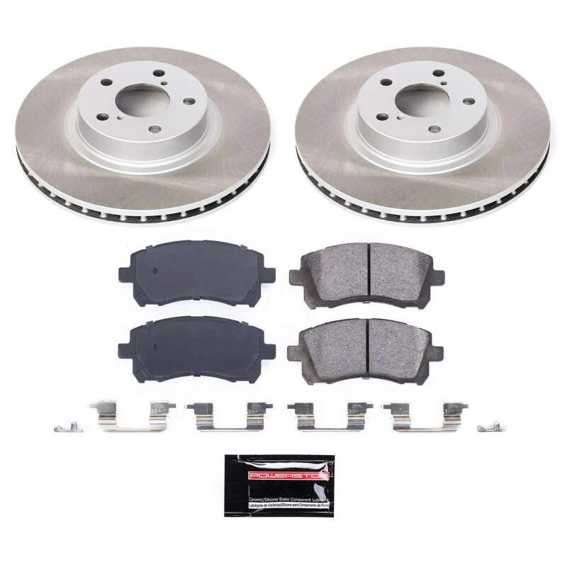 Power Stop Front Semi-Coated Rotor Kit for 2000 Subaru Outback