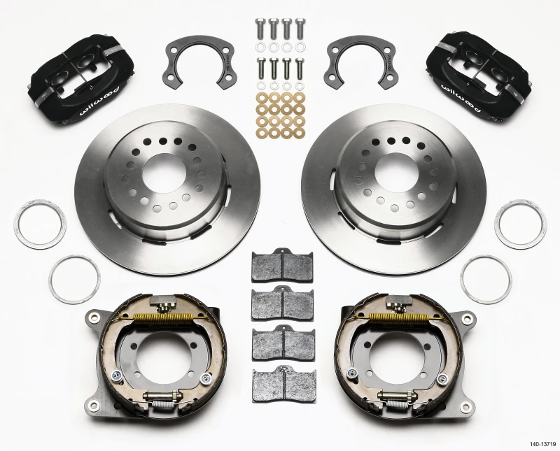 Wilwood Forged Dynalite P/S Parkbrems-Kit Ford 8.8 Special mit 2,50 Zoll Offset-5 Loch
